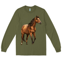 Army Green Quarter Horse Long Sleeve Tee - LillyAllenDesigns
