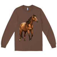 Chestnut Quarter Horse Long Sleeve Tee - LillyAllenDesigns