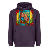 Plum hundred percent latina strong woman Heavyweight Hoodie - Jasminsmagicworld