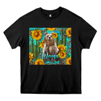 Black mama bear with sunflowers and cactus Heavy Core Tee - Artiststas