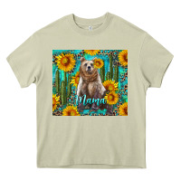 Mossy mama bear with sunflowers and cactus Heavy Core Tee - Artiststas