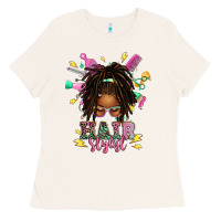 Bone afro locs hair stylist messy bun tbw Ladies Tee - texasbilliewilder