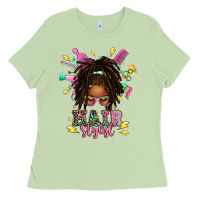 Matcha afro locs hair stylist messy bun tbw Ladies Tee - texasbilliewilder
