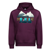 Mauve Wine Mountain Mama Urban Hoodie - CowGirlArtShop
