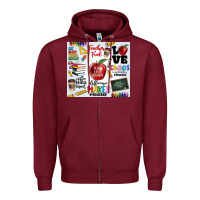 Burgundy teacher Zipper Hoodie - MaliasSmallBusiness