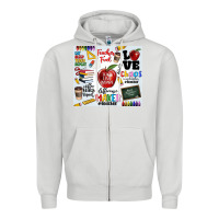 Dove Grey teacher Zipper Hoodie - MaliasSmallBusiness