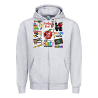 Heather Grey teacher Zipper Hoodie - MaliasSmallBusiness