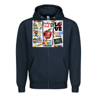 Navy teacher Zipper Hoodie - MaliasSmallBusiness