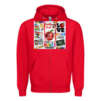Red teacher Zipper Hoodie - MaliasSmallBusiness