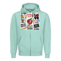 Seafoam teacher Zipper Hoodie - MaliasSmallBusiness