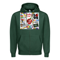 Sports Green teacher Zipper Hoodie - MaliasSmallBusiness