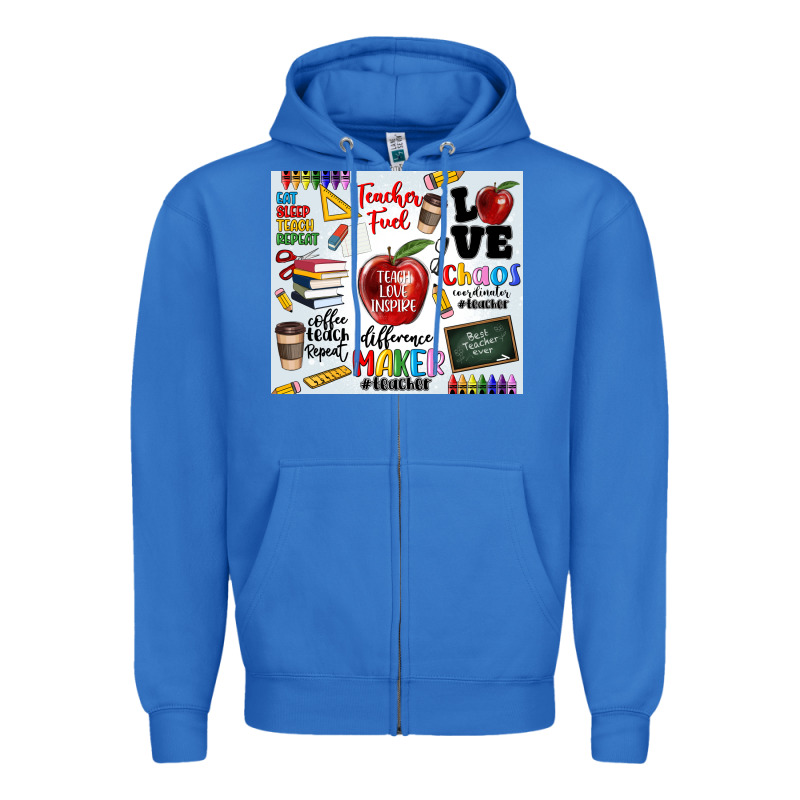 Teacher Zipper Hoodie by MaliasSmallBusiness | Teevron