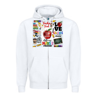 White teacher Zipper Hoodie - MaliasSmallBusiness