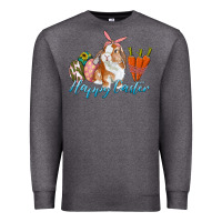 Charcoal Heather happy easter bunny carrots and eggs Premium Sweatshirt - RanaPortraitStore