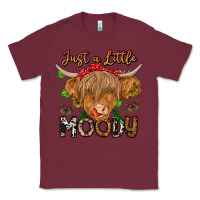 Burgundy Just a Little Moody Classic Tee - CowhideDigitalArt