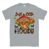 Heather Grey Just a Little Moody Classic Tee - CowhideDigitalArt