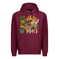Burgundy My first summer baby cow Premium Hoodie - NancyCooperArtShop