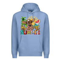Colony Blue My first summer baby cow Premium Hoodie - NancyCooperArtShop