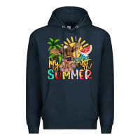 Navy My first summer baby cow Premium Hoodie - NancyCooperArtShop