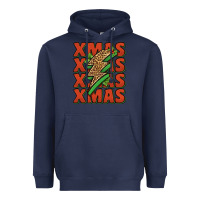 Navy xmas lightning bolt Heavyweight Hoodie - Jasminsmagicworld