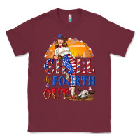 Burgundy Chill the fourth out 4th of july Classic Tee - NancyCooperArtShop
