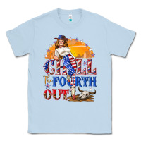 Dusty Blue Chill the fourth out 4th of july Classic Tee - NancyCooperArtShop