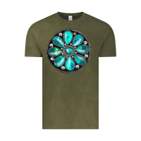 Vintage Olive gemstone Vintage Tee - JahusDesignShop