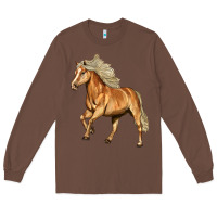 Chestnut Haflinger Horse Long Sleeve Tee - LillyAllenDesigns