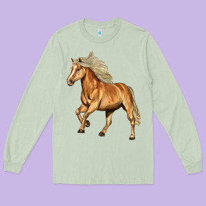 Haflinger Horse Long Sleeve Tee Designed By Lillyallendesigns