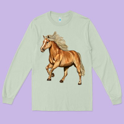 Haflinger Horse Long Sleeve Tee Designed By Lillyallendesigns