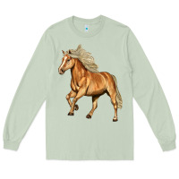 Matcha Haflinger Horse Long Sleeve Tee - LillyAllenDesigns