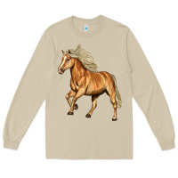 Mushroom Haflinger Horse Long Sleeve Tee - LillyAllenDesigns