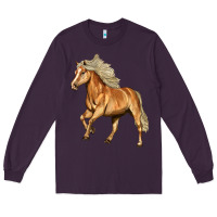 Plum Haflinger Horse Long Sleeve Tee - LillyAllenDesigns