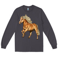 Smoke Haflinger Horse Long Sleeve Tee - LillyAllenDesigns