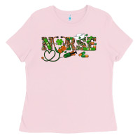 Bubblegum Pink St. Patrick's Day Nurse Ladies Tee - RanaPortraitStore