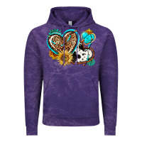 Cloud Purple western leopard pride  hearts Vintage Hoodie - AdoDesignShop