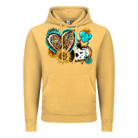 Vintage Mustard western leopard pride  hearts Vintage Hoodie - AdoDesignShop