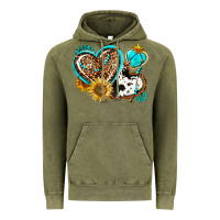 Vintage Olive western leopard pride  hearts Vintage Hoodie - AdoDesignShop