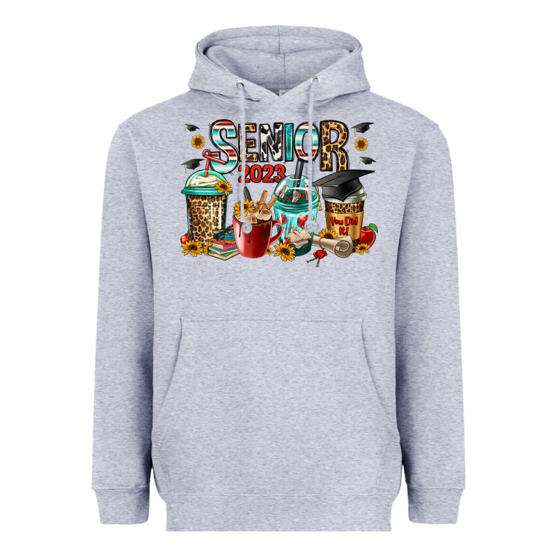 Senior 2023 Coffee Cups Heavyweight Hoodie by Jasminsmagicworld | Teevron