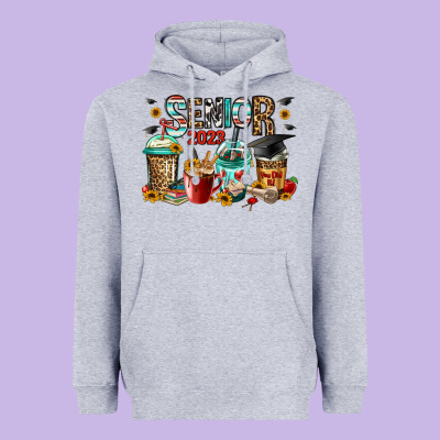 Senior 2023 Coffee Cups Heavyweight Hoodie Designed By Jasminsmagicworld