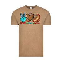 Vintage Coffee peace love hotdogs Vintage Tee - AdoDesignShop