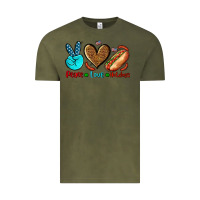 Vintage Olive peace love hotdogs Vintage Tee - AdoDesignShop