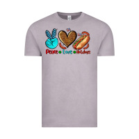 Vintage Zinc peace love hotdogs Vintage Tee - AdoDesignShop