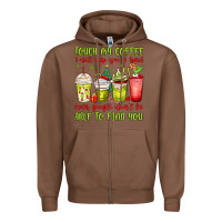 Chestnut christmas characters coffee cups Zipper Hoodie - MaliasSmallBusiness