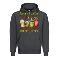 Smoke christmas characters coffee cups Zipper Hoodie - MaliasSmallBusiness