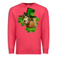 Cardinal st. patrick's day goat clovers and leprechaun hat Premium Sweatshirt - RanaPortraitStore