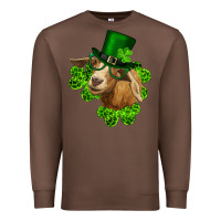 Chestnut st. patrick's day goat clovers and leprechaun hat Premium Sweatshirt - RanaPortraitStore