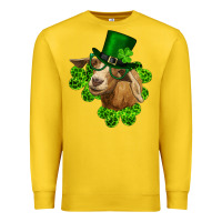 Lemon st. patrick's day goat clovers and leprechaun hat Premium Sweatshirt - RanaPortraitStore
