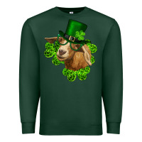 St. Patrick's Day Goat Clovers And Leprechaun Hat Premium Sweatshirt | Teevron