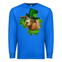 True Royal st. patrick's day goat clovers and leprechaun hat Premium Sweatshirt - RanaPortraitStore